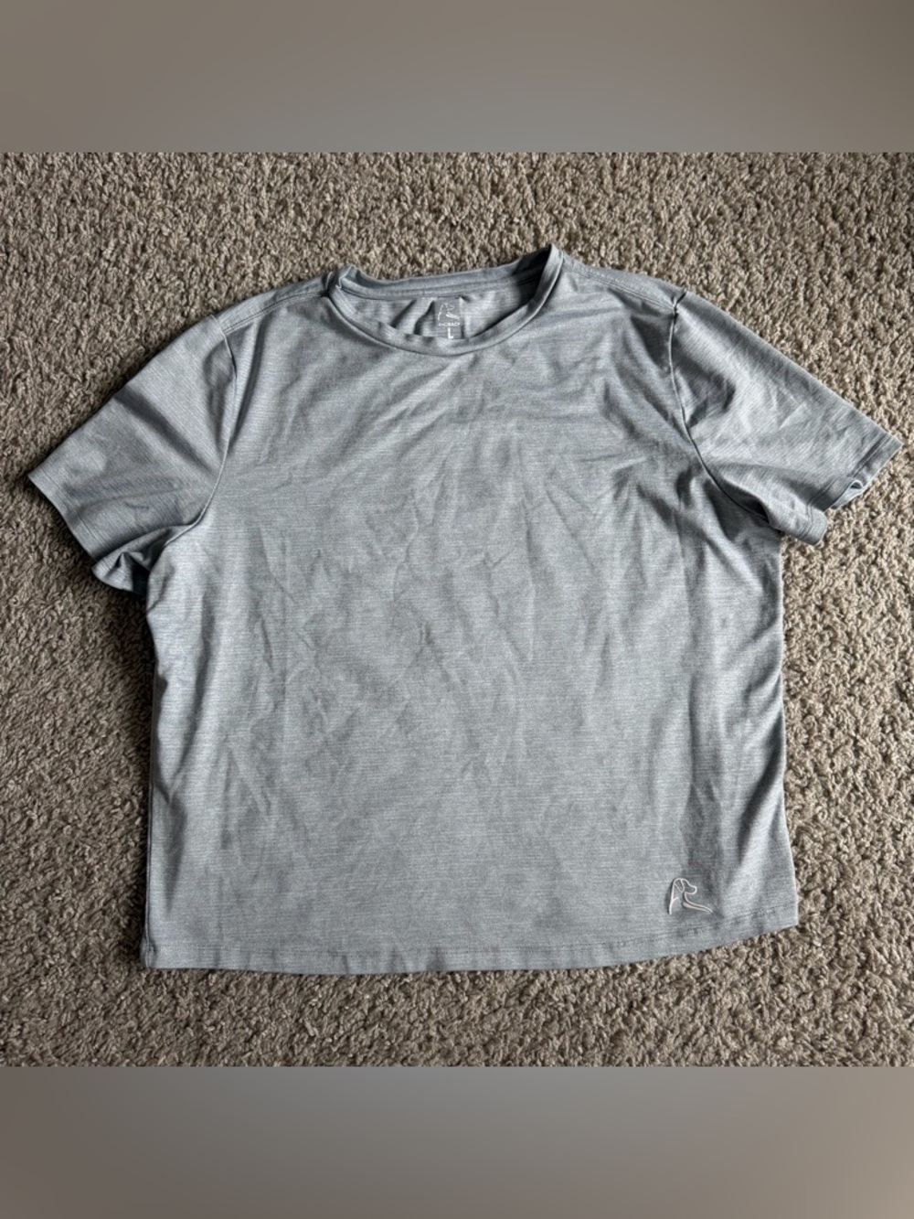 Rhoback Heather Short Sleeve Cropped Tee T Shirt